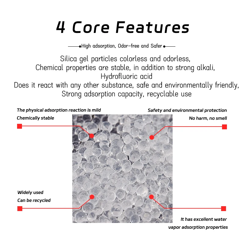 2/5/10/20/30g Package Non Toxic Silica Gel Desiccant Damp Kitchen Room Living Moisture Dehumidifier Absorber Bag 4