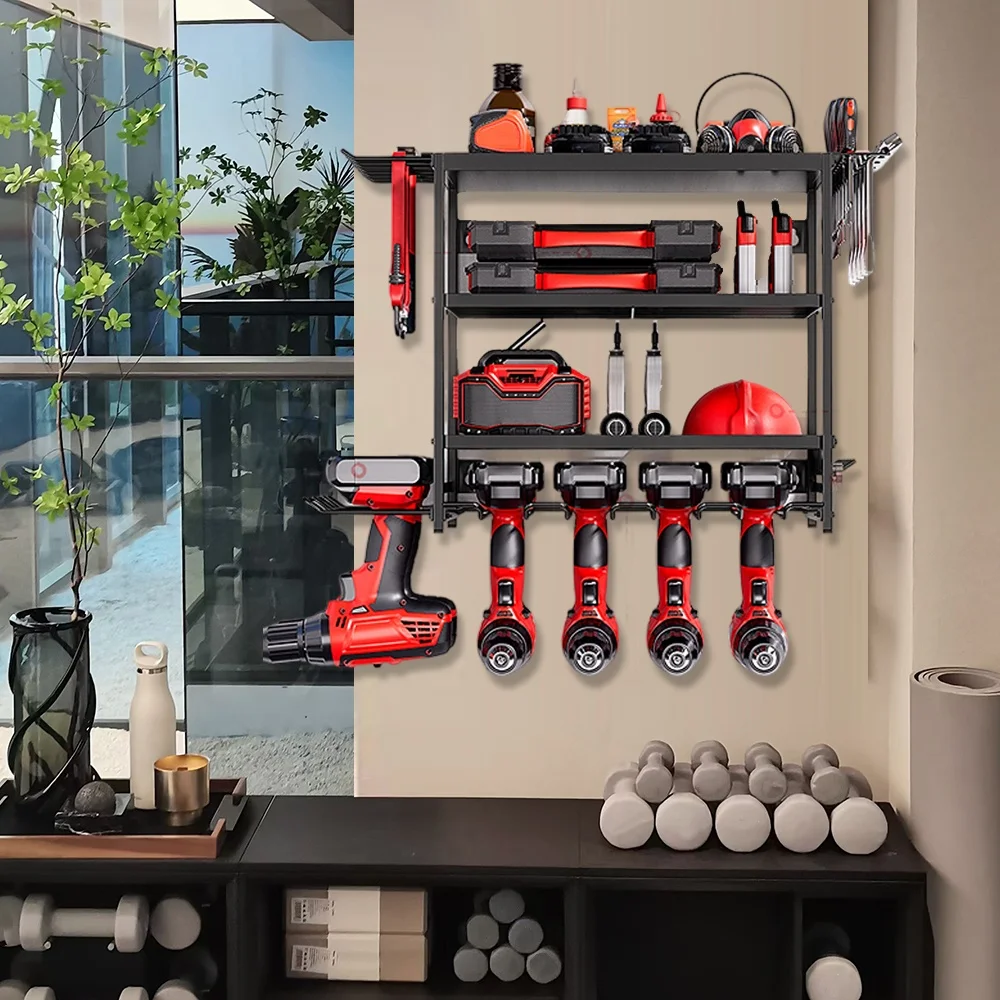 wall mounted tool organizer full setup view