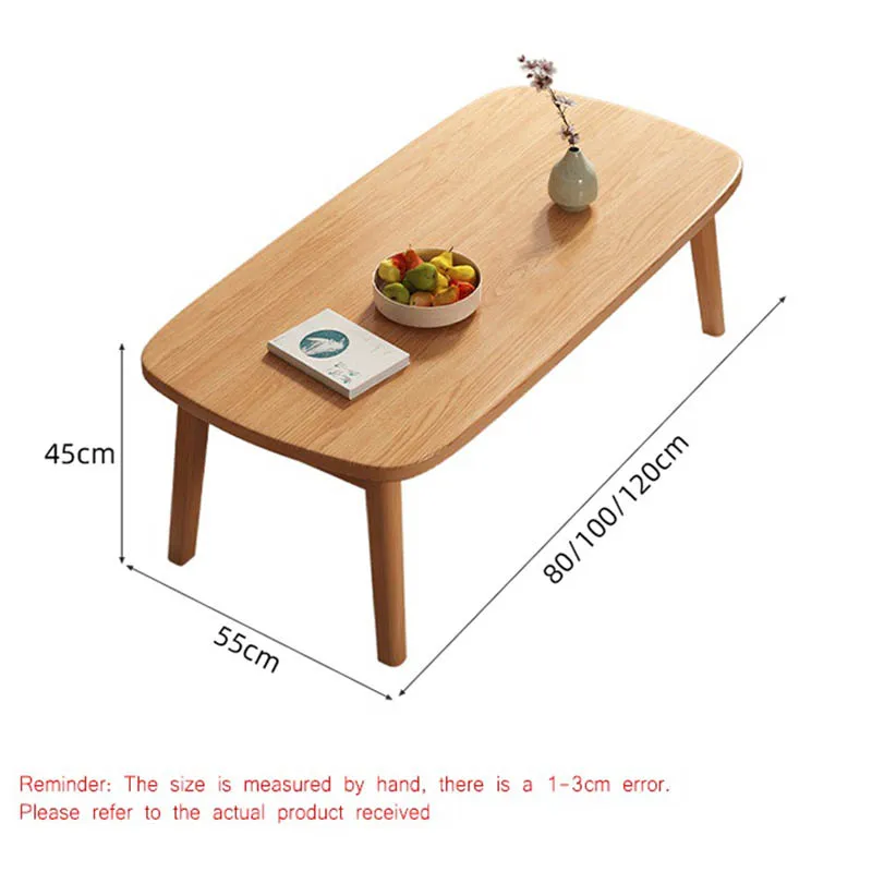 Katlanabilir sehpa oturma odası yemek çift kullanımlı daire çay masası  basit Modern kütük masa Minimalist katı ahşap sehpa - AliExpress