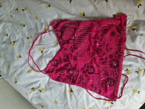 Y2K Fashion Sequin Camisole - Deep V-Neck Backless Summer Top photo review