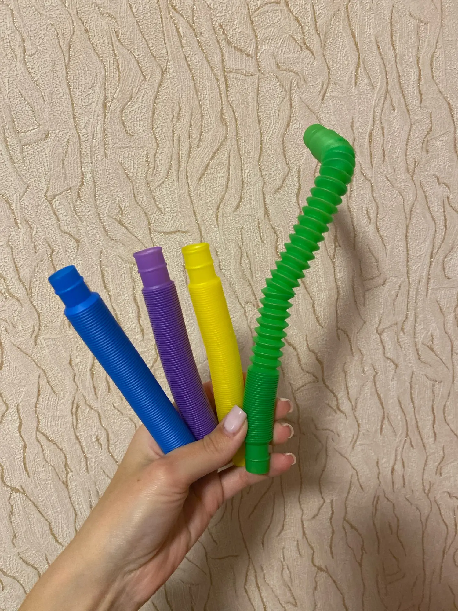 4 Pack Mini Pop Tube Sensory Fidget Toy Colorful Heavy-Duty for Construction Building Educational Toys for Stress Autism ADHD photo review