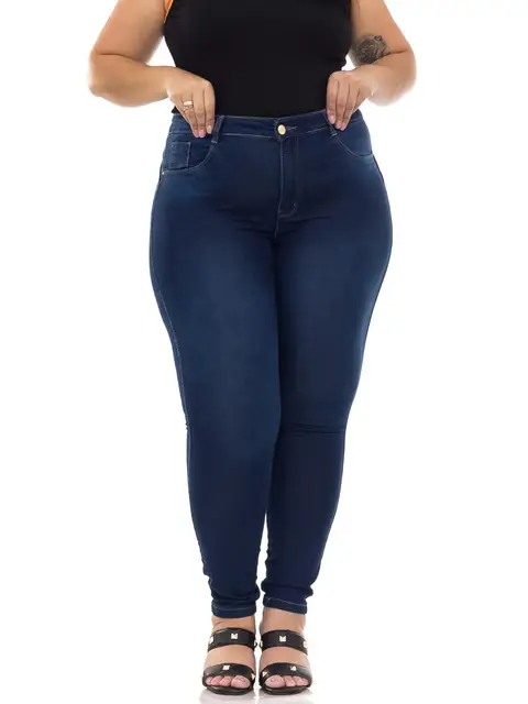 Calça Jeans Feminina Plus Size Premium