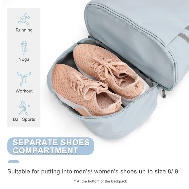 Gym Backpack for Women with Shoes Compartment & Wet Pocket Lightweight Large Travel Backpack Waterproof Sports Backpack Gym Bag 4