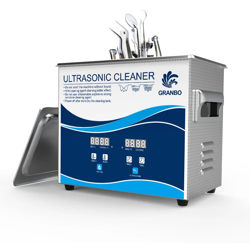Digital Ultrasonic Cleaner 3.2L 180W Degas Stainless Bath 40KHZ Timer
