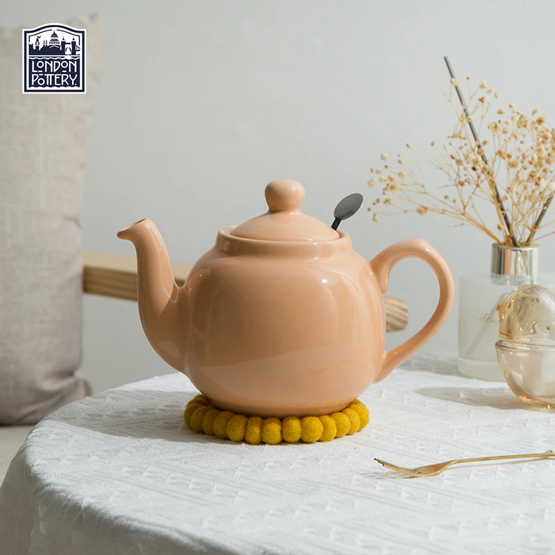 

London Pottery Farmhouse Series 2 Cup Teapot Apricot British Ceramic 600ml Teapot for Afternoon Tea Tea set Teapots