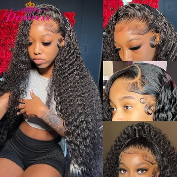 Princess Hair Hd Lace Wig 13x4 Human Hair Brazilian Curly Lace Front Human Hair Wig With Pre plucked Hairline 1