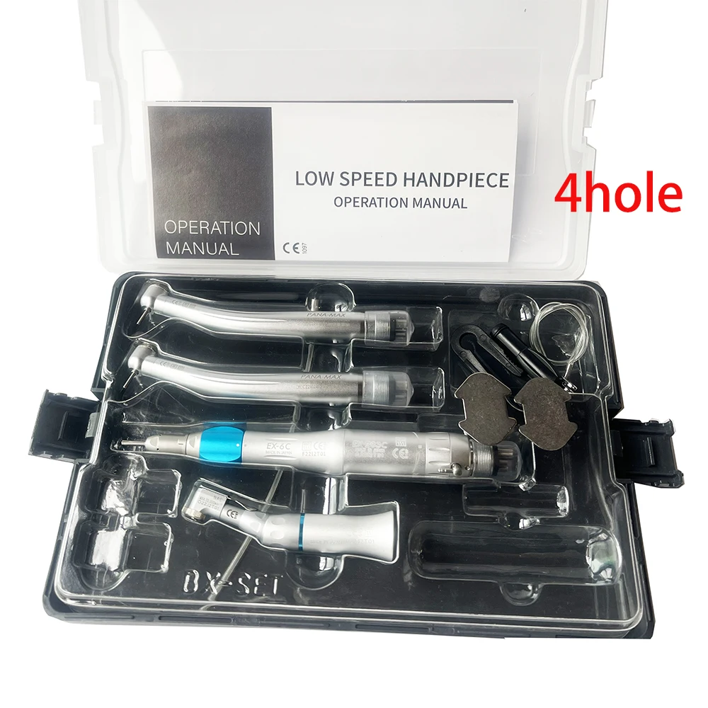 Kit Pièce à Main Dentaire Pneumatique 2H Pana Max LED - Haute Et Basse Vitesse - Marque KAKON