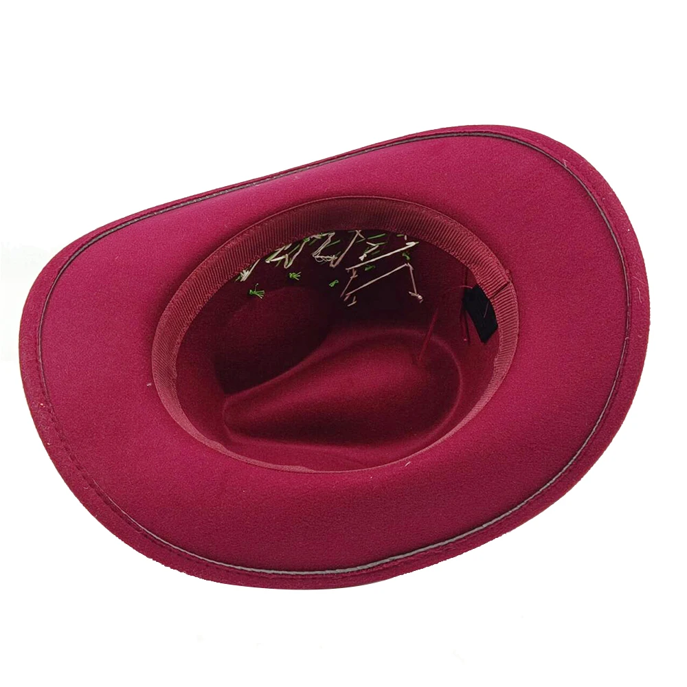Cowboy Hats for Men Hand Embroidered Western Cowboy Hat Accessories Decoration Classic Wide Brim Jazz Women's Felt Hat cowboy hats