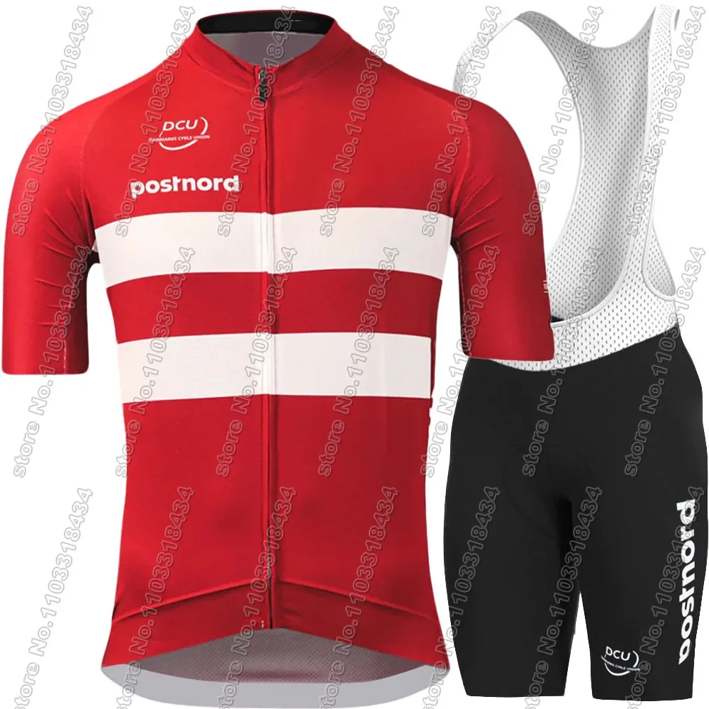 Denmark Cycling Jersey Men Set Bicycle National Team Clothing Kit Road Bike Shirts Suit Bicycle Bib Shorts MTB Ropa Maillot