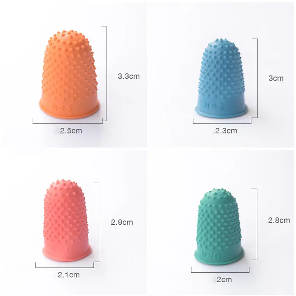 2Pcs Thimble Sleeve, Silicone Fingerstall Quilting Quilters Thimble  thimbles Finger Protector Knitting dedal costura Craft Accessories