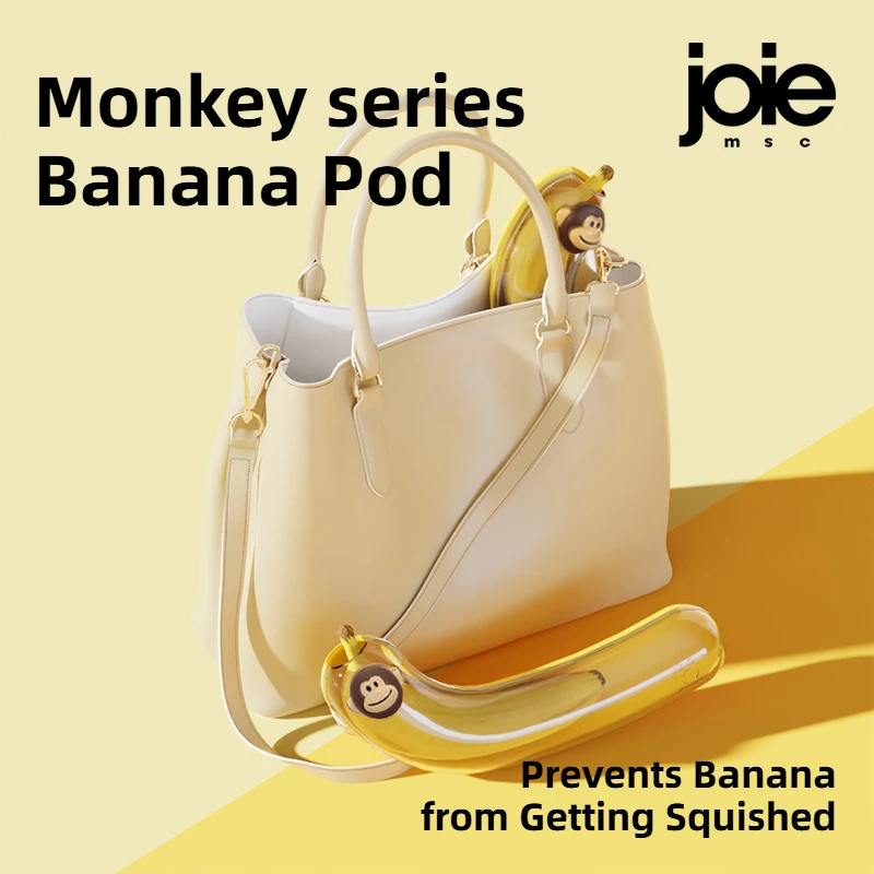 Joie Monkey Series Banana hanger Banana Holder Bowl Fruit Basket BPA Free Fruit Bowl Plate Kitchen Storage Rack Organizer - 3