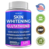 Pilules de blanchiment de la peau au curcuma, à l'oursandre, à la vitamine, au glutathion, 2000 mg, offset de radicales libres et réduit le stress oxydant 1