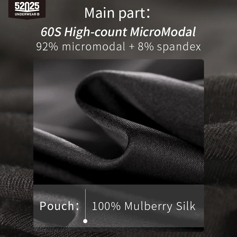 52025 Micromodal Briefs with 100% Mulberry Silk Pouch – Supreme Comfort, Ultimate Softness and Luxurious Feel of Silk 2