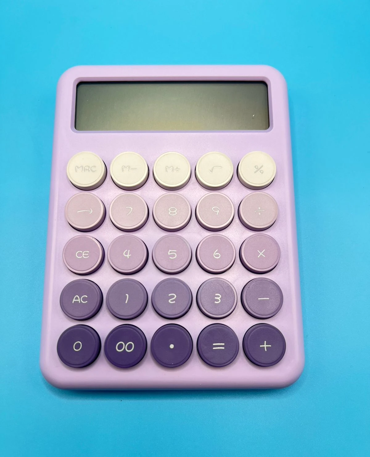 Calculadora EC085 - Ancha, Básica y Moderna en Color Morado