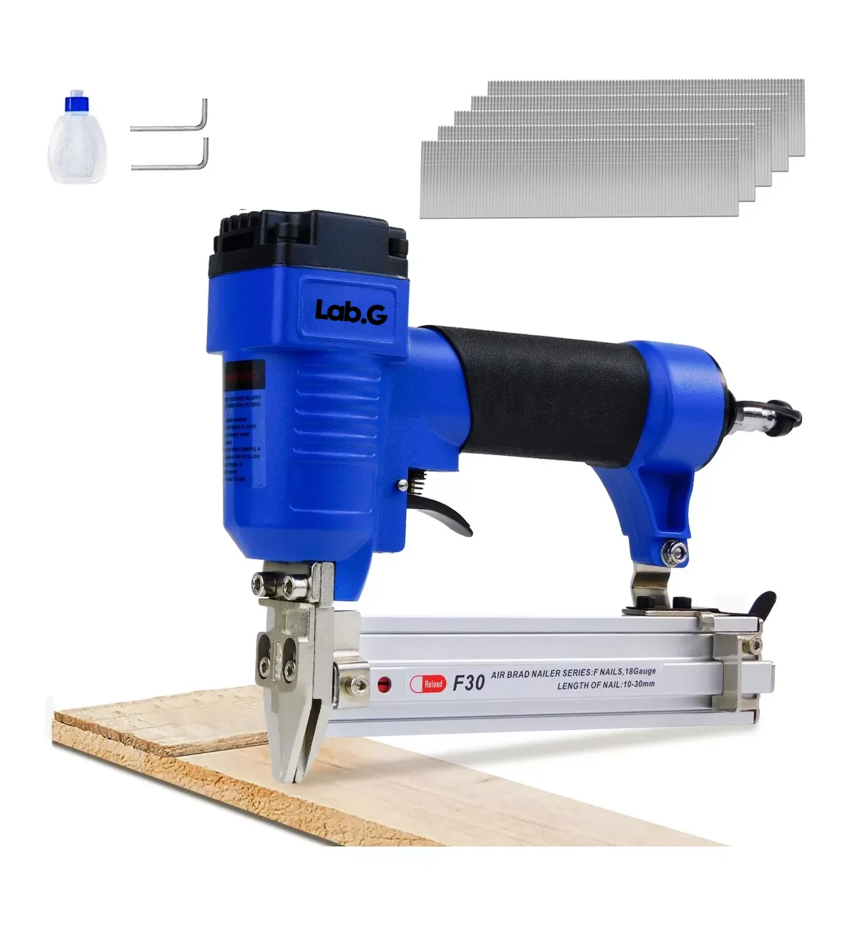 Clavadora Neumática Profesional Pistola De Clavos Calibre 18 Lab.G Azul