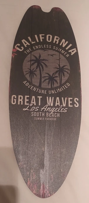 Beach Themed Vintage Wooden Surfboard Sign photo review