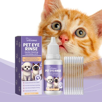 Yegbong 30ml Pet Eye Cleaner Drops Tear Stains Clean For Dogs Cats Stains Remove Nourish Skin Moisturizing Brighten Eye Rinse 1