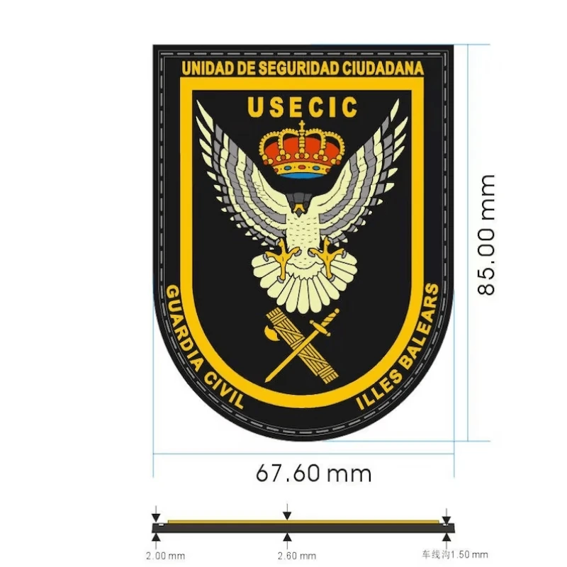 PVC Patch Iron on Sew on Appliques Soft Noctilucence Rubber Patches Personalized Silicone Badges With Hook&Loop Backing