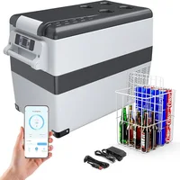 Комбинация холодильника-морозильной камеры компрессора с приложением и ЖК-дисплеем |   Портативный кемпинговый холодильник для мобильного дома, автомобиля, лодки