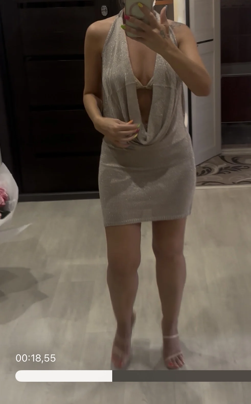 Vibrant Backless Mini Dress - Perfect Summer Cover-Up photo review