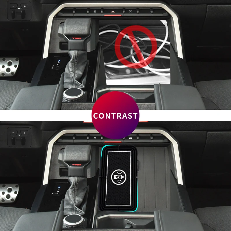 Wireless Car Charger Silicone Non-Slip Fast Charging Pad
