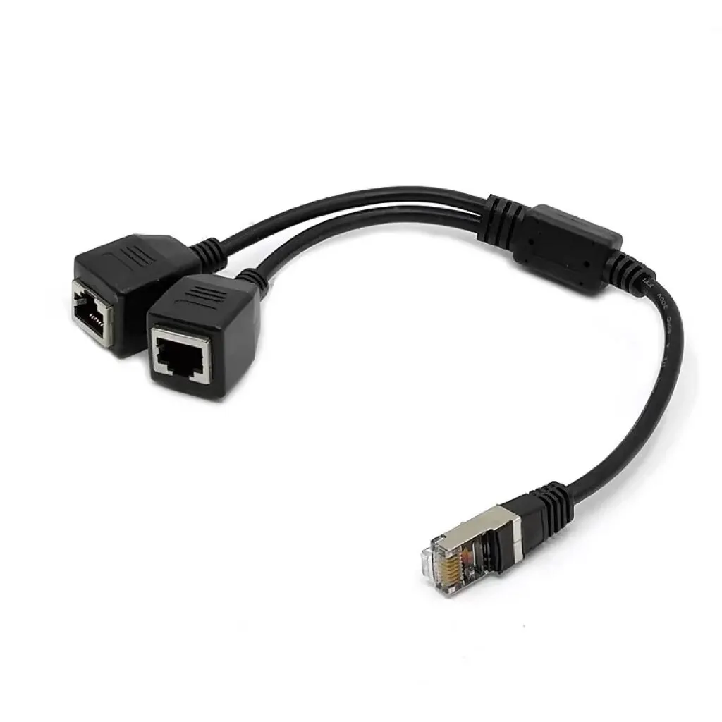 Adattatore Per Router Di Cavi Di Rete Iptv Broadband Pc Rj45 Splitter Per Cavi Di Rete Uno In Due Splitter Internet Di Ricambio