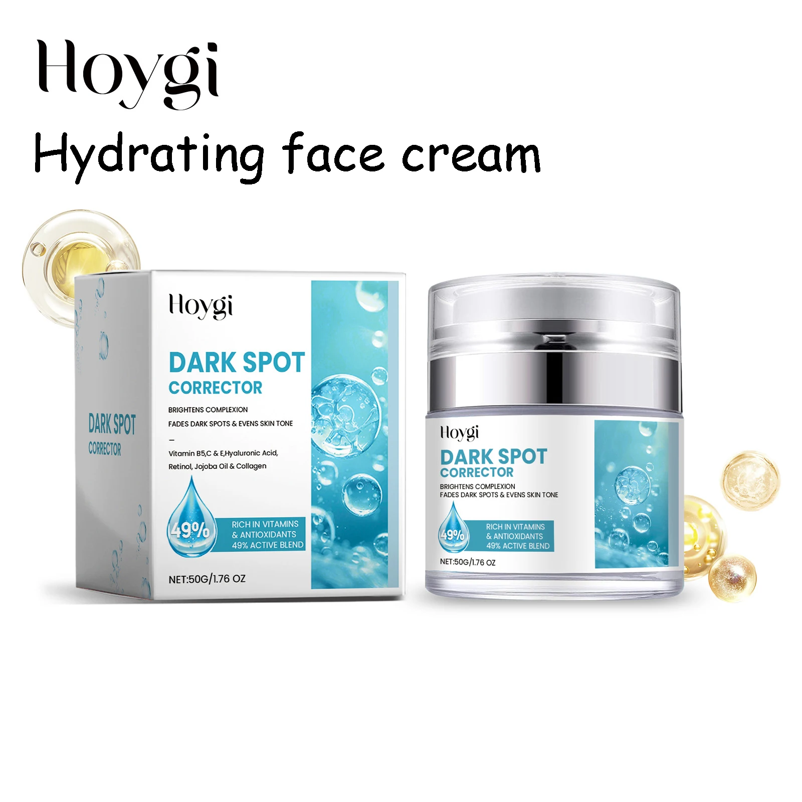 Hoygi Hydrating Face Cream Balance Skin Tone Improve Skin Elasticity Enhance Smoothness Glowing Mild Face Skin Care Cream