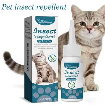 Anti-flea and tick drops bottle for cats and dogs