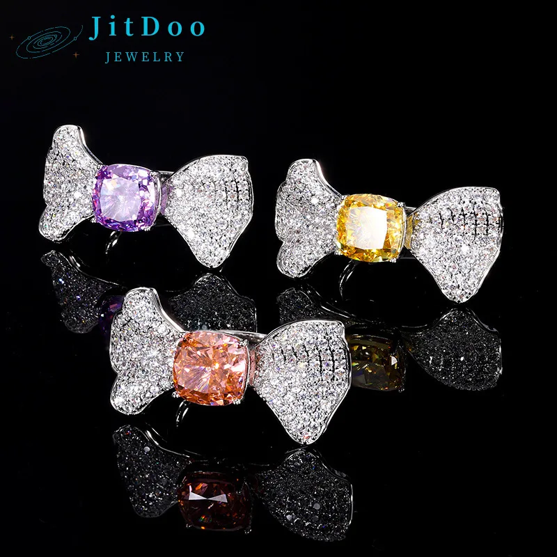 

Регулируемые кольца JitDoo с бабочкой и бриллиантами для женщин AAA циркониевые Свадебные украшения подарок на день Святого Валентина Аксессуары для шоу