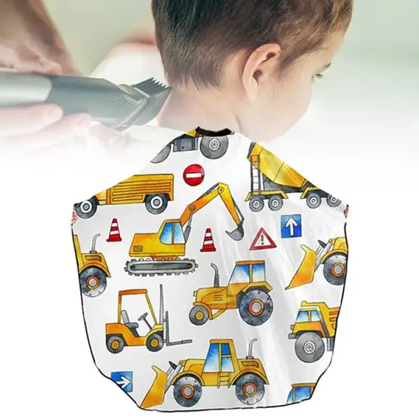 Hairdressing Cape Child Barbershop Cartoon Professional Kids Reusable Waterproof for Hair Cutting Dye Shampooing