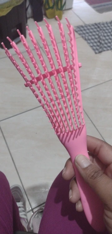 Escova Polvo Detangler para Cabelos Cacheados - Sortido - Desembarace com Facilidade e Realce a Beleza dos Seus Cachos photo review