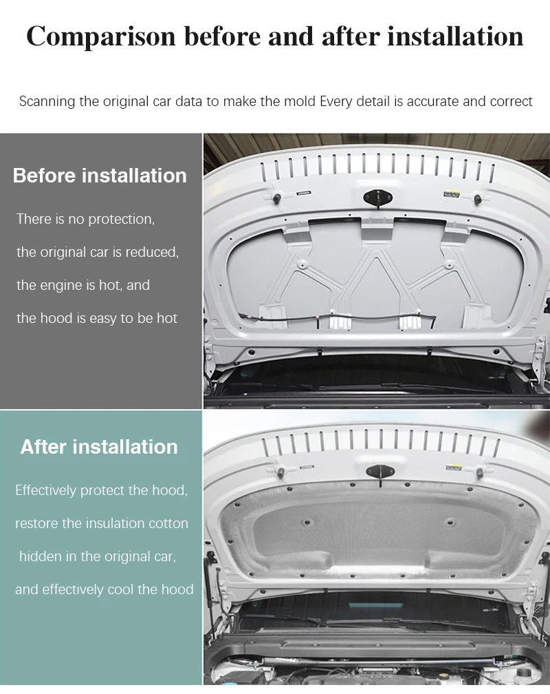 Isolation Acoustique Et Thermique Pour Capot Toyota Auris E180 D'occasion