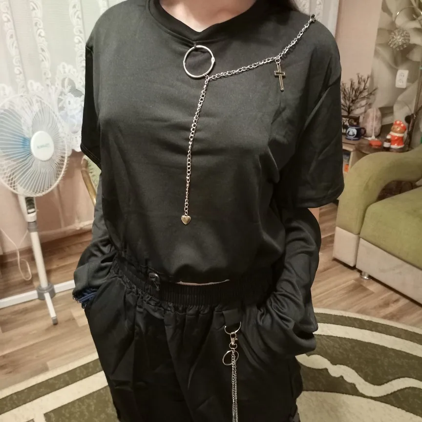 Rockmore Harajuku Ribbon Cargo Pants Women Plus Size Joggers