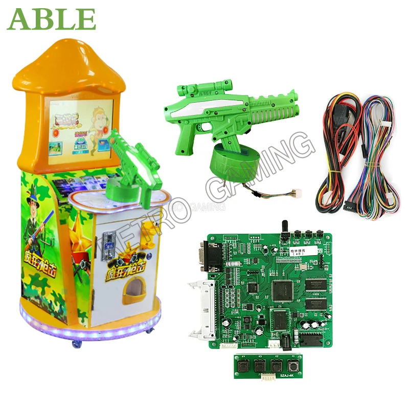 Arcade Gun Cabinet 20 in 1 DIY Children Shooting Game Gun Machine Kit Parts With Zombies Shot Mainboard Coin Operated Games
