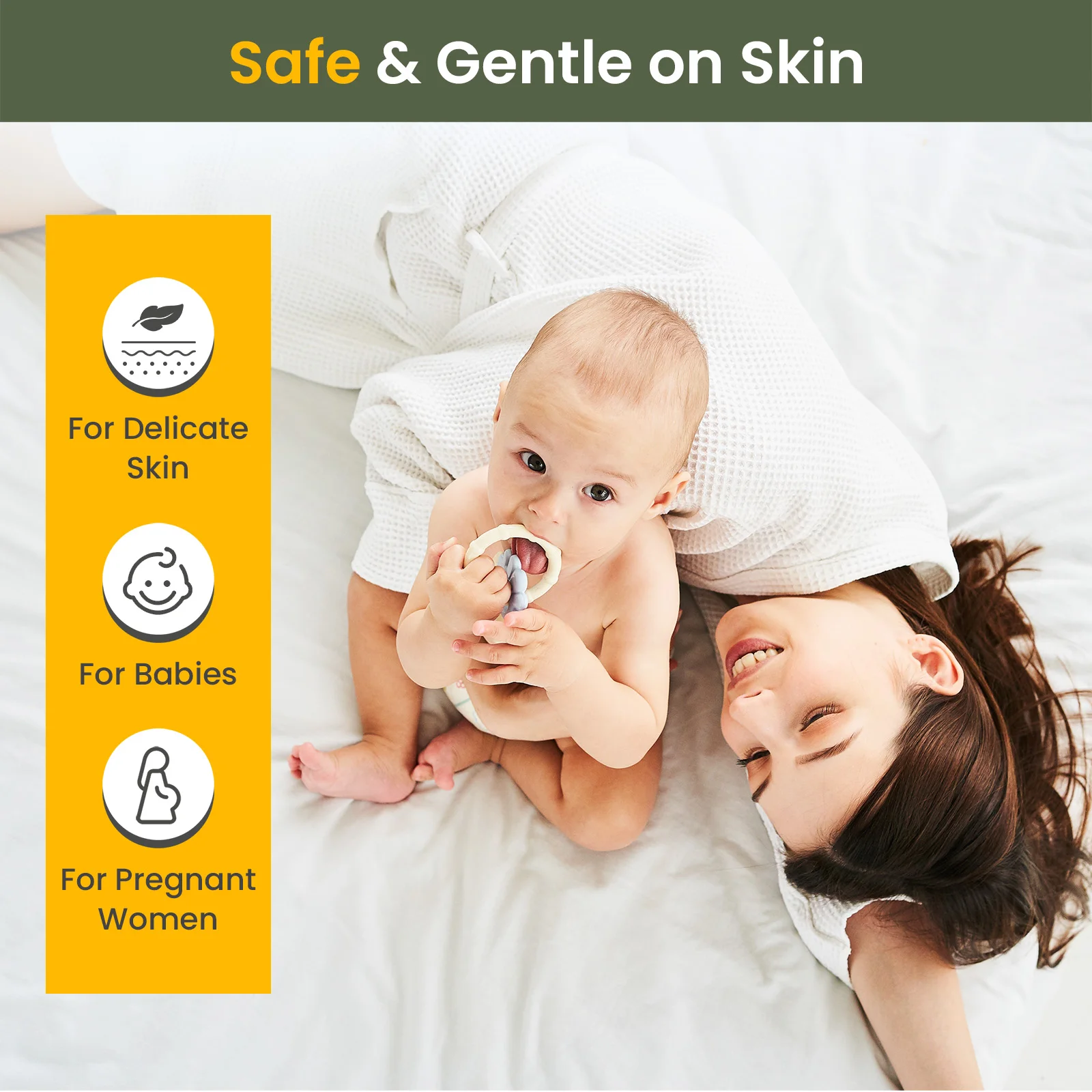 Mattress Protector Waterproof, Mattress Covers, Aganist Spill Stains Dust, Deep Pocket Fitting Up to 17" Mattress, Breathable 3
