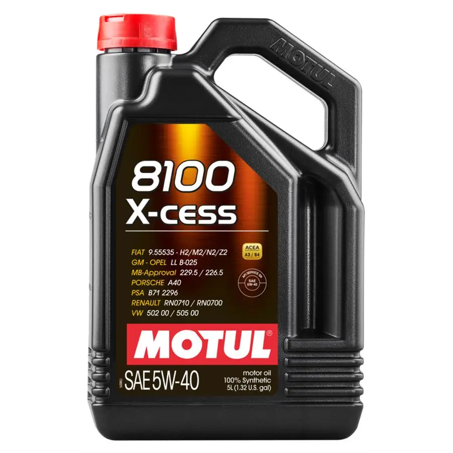 Motul 102870-Olio Lubrificante Motore Per Moto 8100 X-Cess 5 W40 5 Litri Sintetico 100%