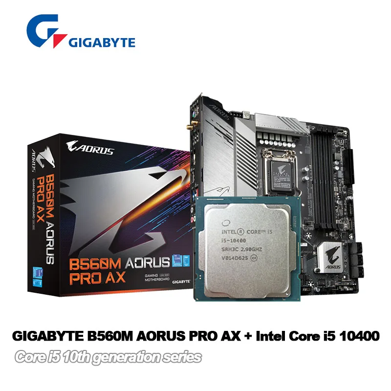 Intel Core I5 10400 Cpu + Ga B560m Aorus Pro Ax Motherboard Suit Lga