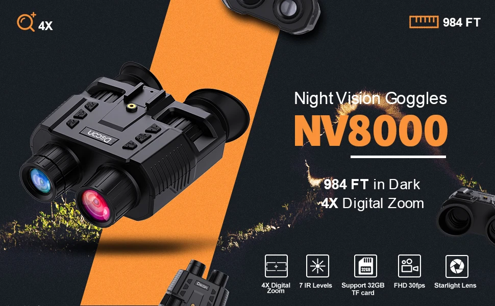 Dsoon Night Vision Binoculars Goggles NV8000 Infrared Digital Head