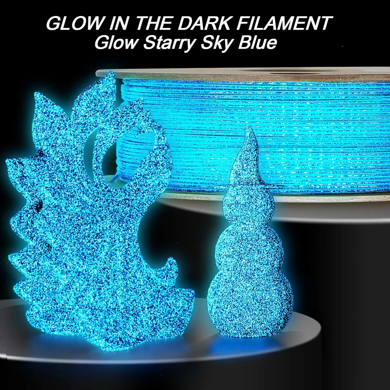 빛나는 별 PLA 3D 프린터 필라멘트 1.75mm 별이 빛나는 하늘 디자인 야광 발광 DIY 창의적인 홈 3D 프린팅 재료