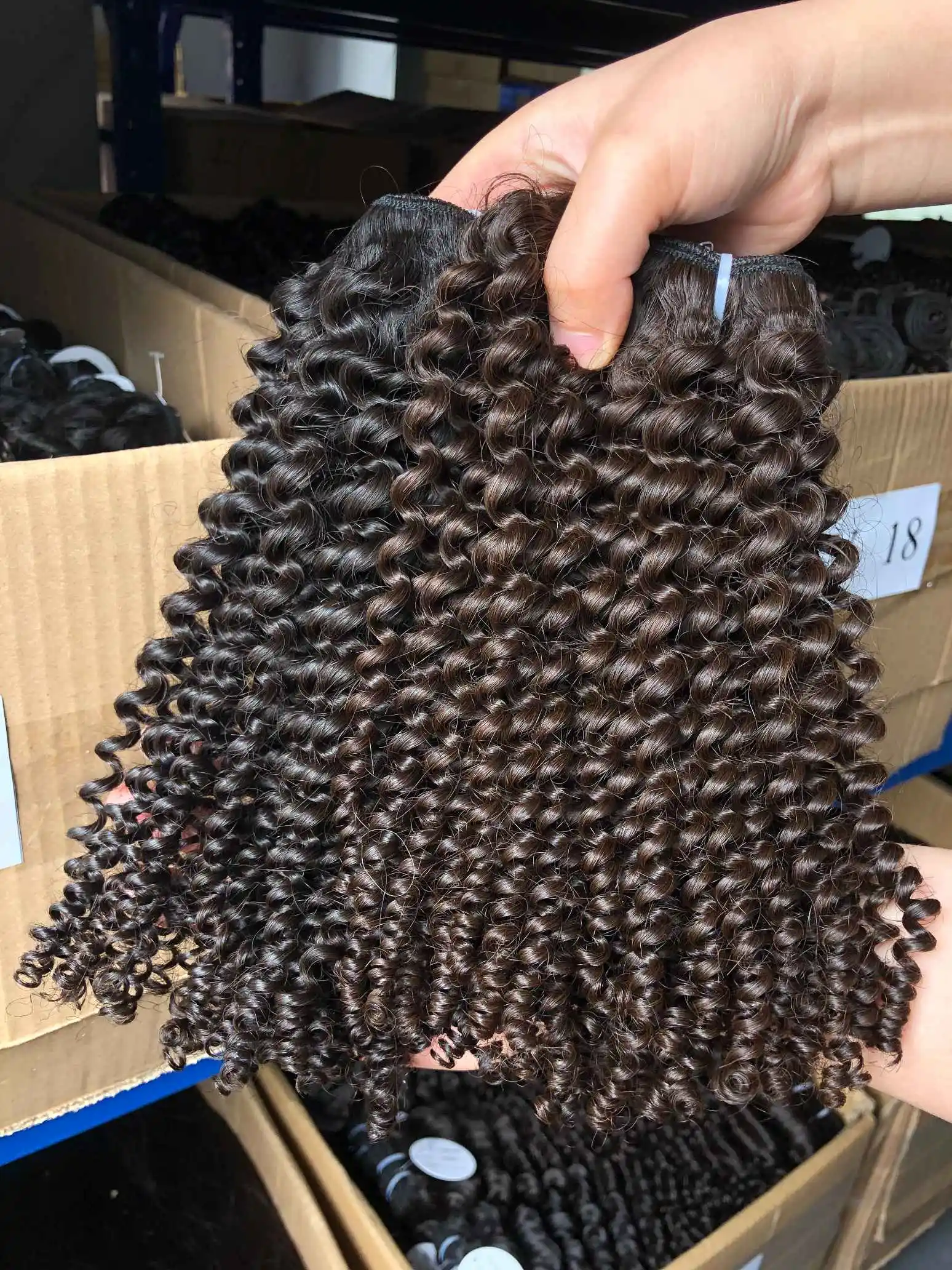 Afro Kinky Curly 4 Bundles Deal Brazilian 100% Human Hair Curly 3C 4A Natural Color 12-24Inches Queen Weave Beauty