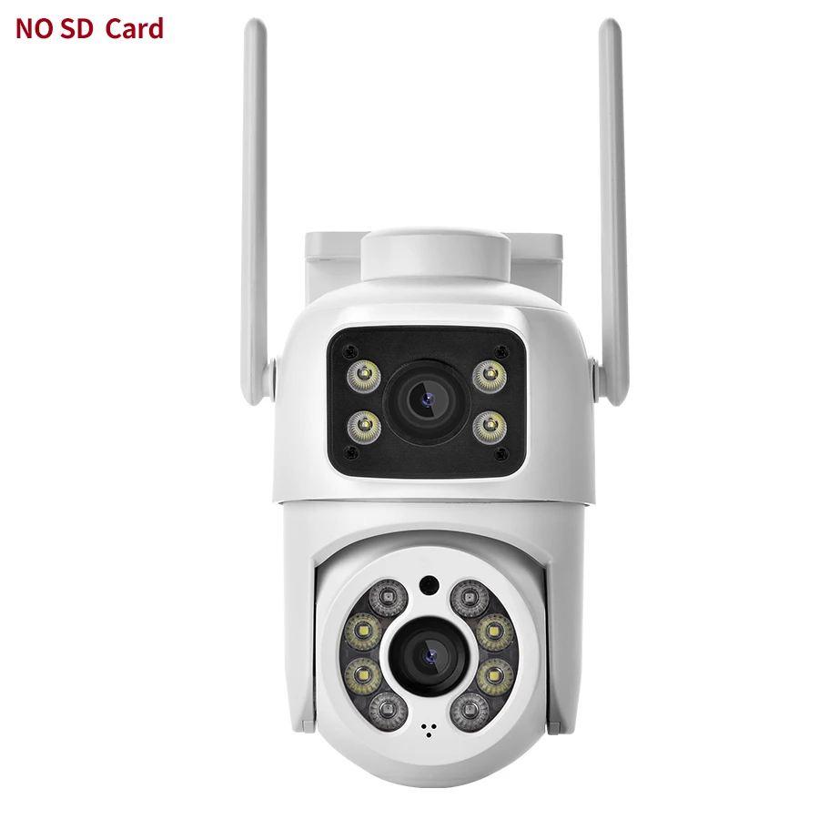 4MP Outdoor waterproof Surveillance Camera Dual Lens Dual Screen Auto Tracking IP Video Wifi PTZ Camera CCTV Two Way Audio ICSEE