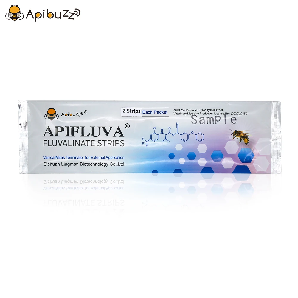 Фото Начните заниматься пчеловодством с полосками Apibuzz Apifluva флувалинат варроа | Образец пакета для новых пчеловодов | Включает в себя 2 полоски №1