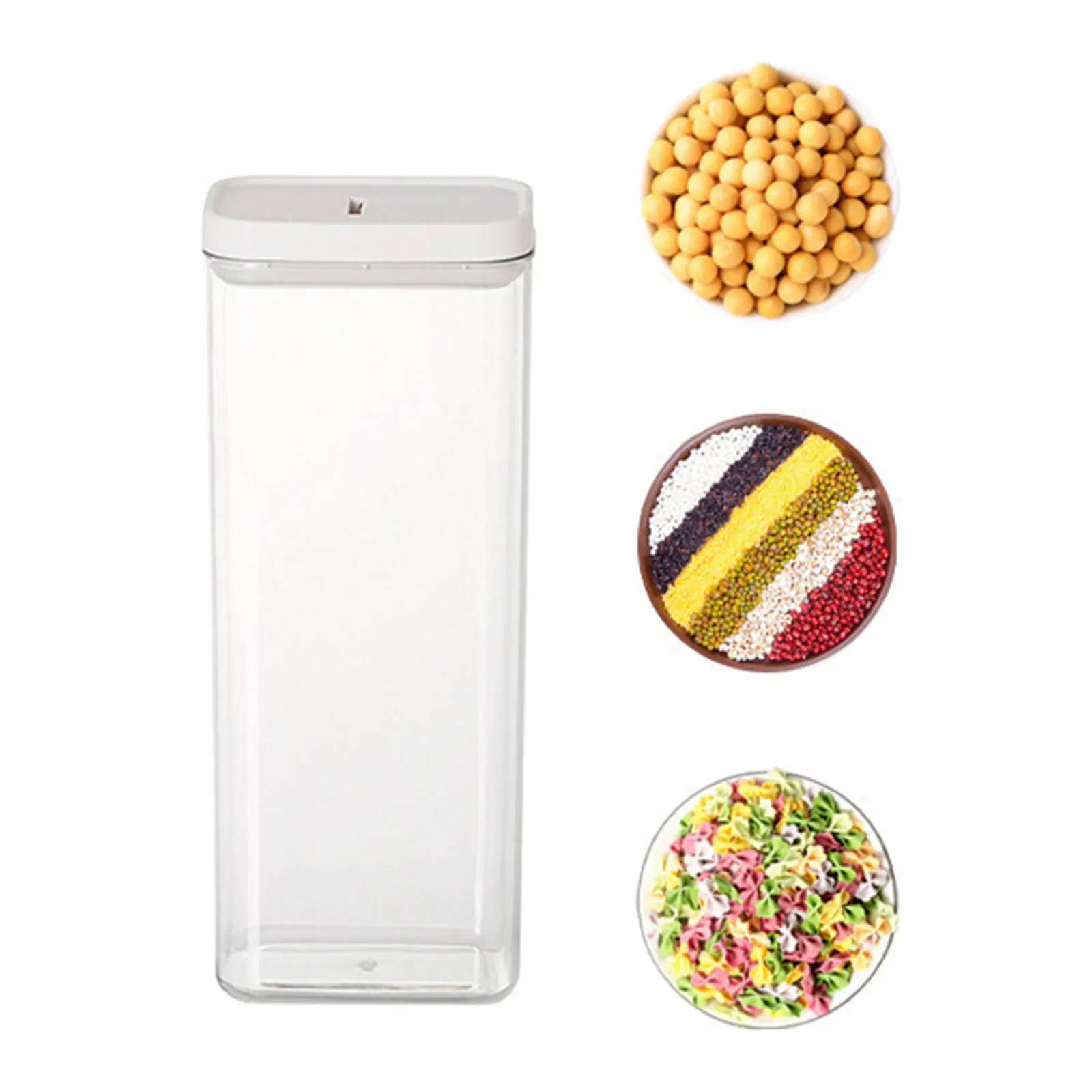 Plastic sealed jar transparent leakproof moisture-proof kitchen organizer storage box pasta grain snack food seasonings