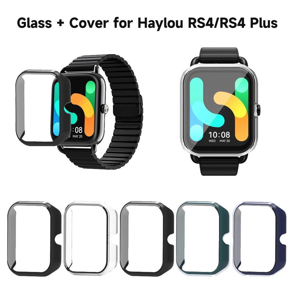Smartwatch Case Replacement For Haylou Rs4 /rs4 Plus Glass + Cover Tempered Glass Film Screen