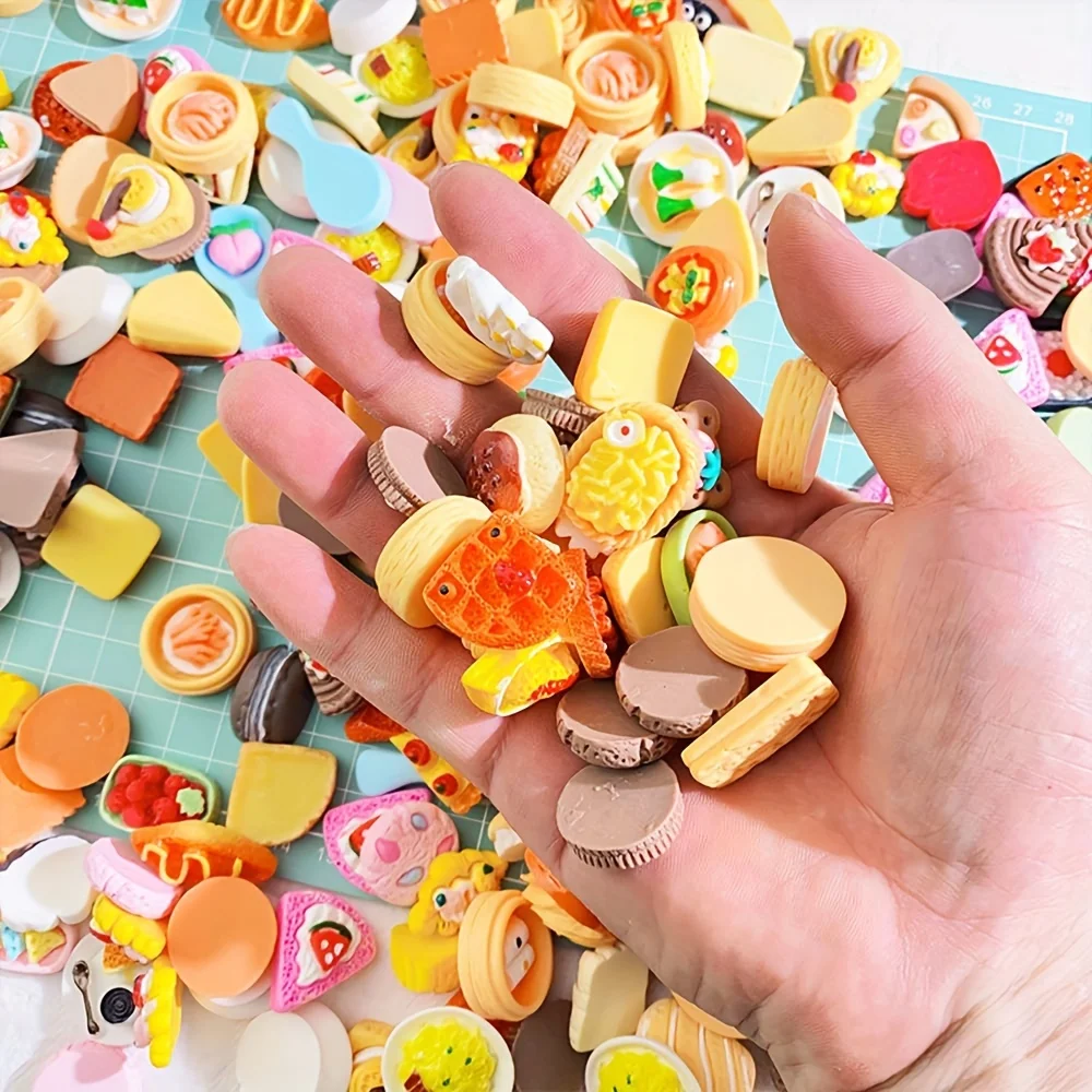 30/60Pcs Mini Food Toys Mixed Style Resin Food Dolls Kitchen Pretend Play Mini Food Dolls Diy Accessories For Adults And Teens 3