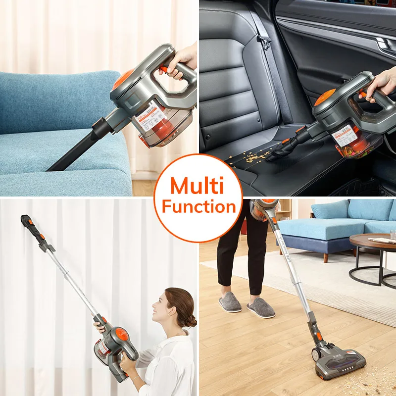 ILIFE H70 Plus Home Cleaning Robot Cordless Handheld Vacuum Cleaner Carpets Floor Sweepers 21kPa Suction 1.2L Dust Cup LED Lamp 5