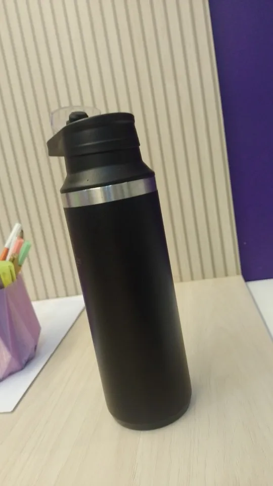 Garrafa Térmica Em Aço Inox Com Termômetro Digital 500ml Led photo review