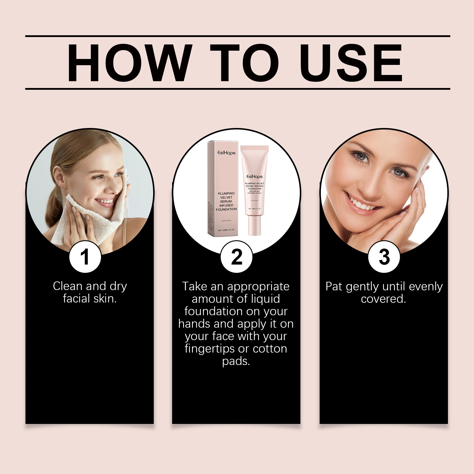 EELHOPE Face Foundation Concealer Natural Setting Makeup Non-greasy Lightweight Refreshing Plumping Face Foundation Liquid