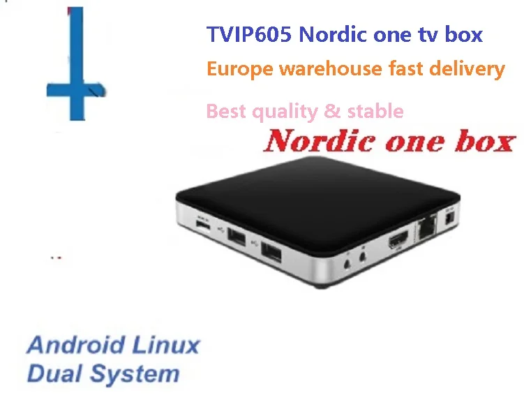 Orginal Tvip 605 nordic one Linux & Android dual OS4K TV Box Quad Core 2.4G/5G WiFi TVIP605 N1 TV nordic one sweden Scandinavia smart tv box tv box