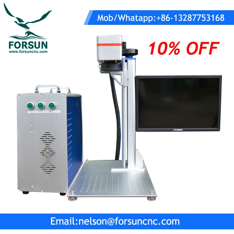 

11% discount 10W/20W/30W Laser marking machine for HDPE PVC Plastic Pipe Cable Aluminum Profile Flying Laser Printer